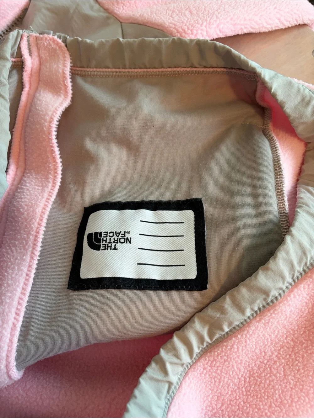 The North Face Pink and Gray Fleece Jacket Girls Size XL
